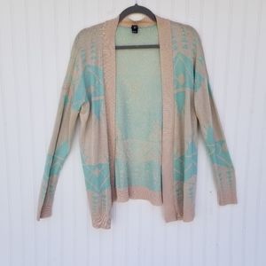 Windsor - Med. Women's Cardigan -Teal & Black